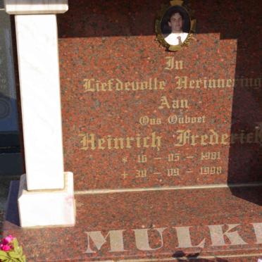 MÜLKE Heinrich Frederich 1981-1998