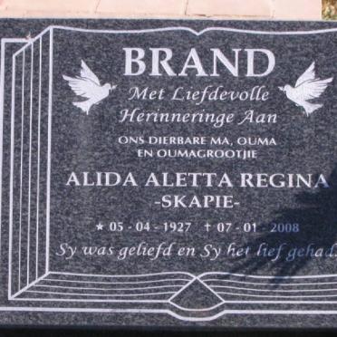 BRAND Alida Aletta Regina 1927-2008