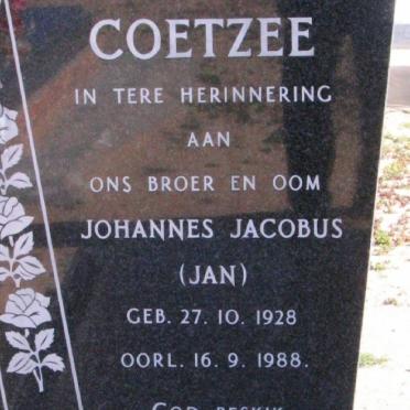 COETZEE Johannes Jacobus 1928-1988