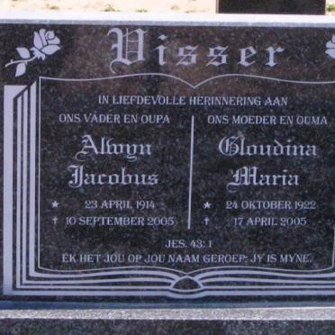 VISSER Alwyn Jacobus 1914-2005 &amp; Gloudina Maria 1922-2005