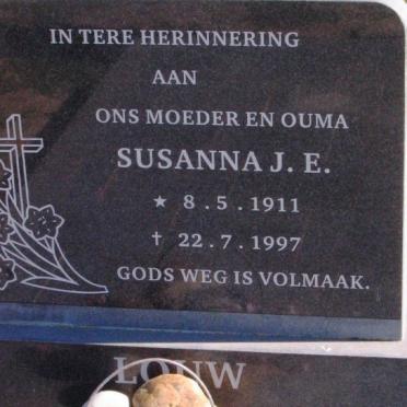 LOUW Susanna J.E. 1911-1997