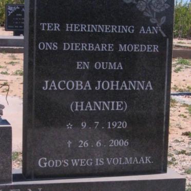 GOOSEN Jacoba Johanna 1920-2006