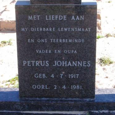 KOTZE Petrus Johannes 1917-1981 &amp; Aletta Johanna MOSTERT 1924-2002