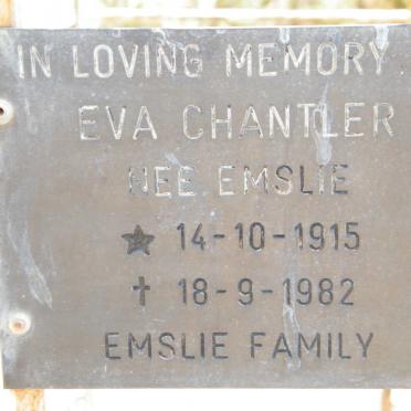 CHANTLER Eva nee EMSLIE 1915-1982