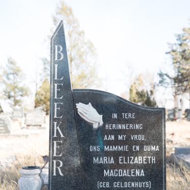 BLEEKER Maria Elizabeth Magdalena nee GELDENHUYS 1927-1982