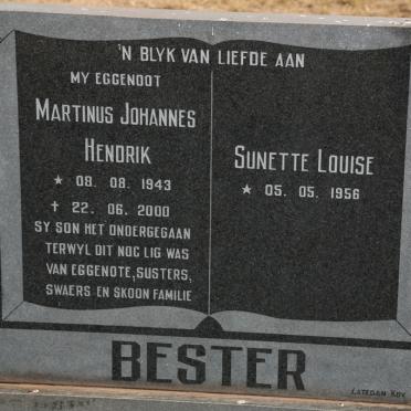 BESTER Martinus Johannes Hendrik 1943-2000 &amp; Sunette Louise 1956-