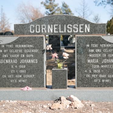 CORNELISSEN Koenraad Johannes 1909-1983 &amp; Maria Johanna MARITZ 1928-