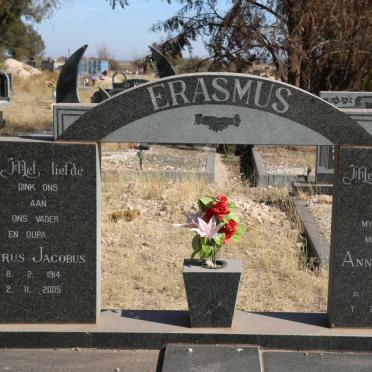 ERASMUS Petrus Jacobus 1914-2005 &amp; Anna Christina GOUS 1917-1995