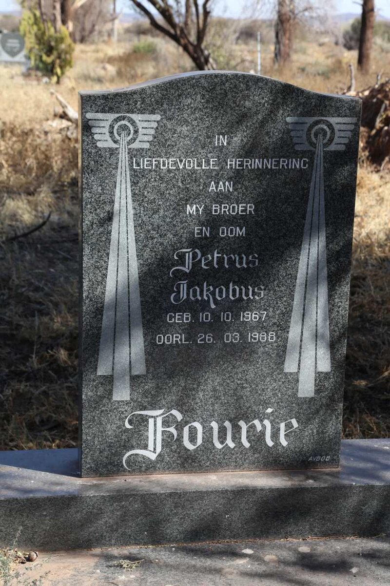 FOURIE Petrus Jakobus 1967-1988