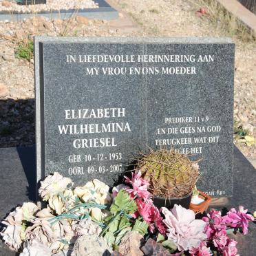 GRIESEL Elizabeth Wilhelmina 1953-2007
