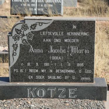 KOTZE Anna Jacoba Maria 1911-1995