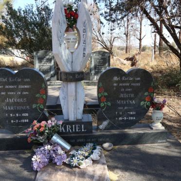 KRIEL Jacobus Marthinus 1926-1988 en Judith Maryna GOUWS 1931-2014