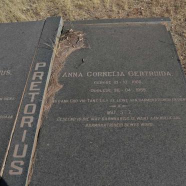 PRETORIUS Johannes Cornelius 1915-1999 &amp; Anna Cornelia Gertruida 1908-1999