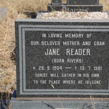 READER Jane nee RIVERS 1904-1981