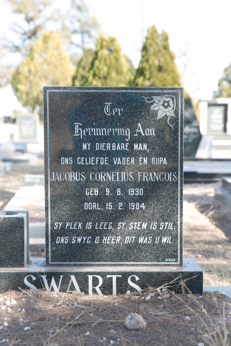 SWARTS Jacobus Cornelius Francois 1930-1984
