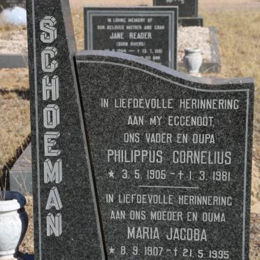 SCHOEMAN Philippus Cornelius 1905-1981 &amp; Maria Jacoba 1907-1995
