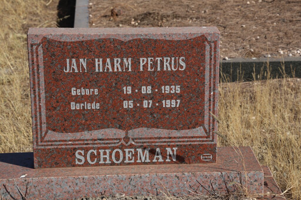 SCHOEMAN Jan Harm Petrus 1935-1997