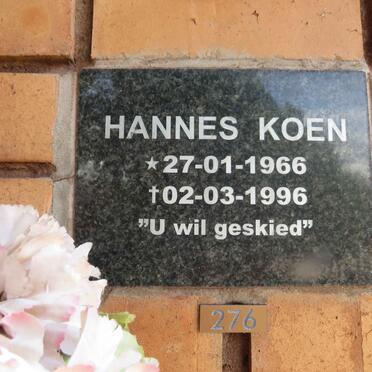 KOEN Hannes 1966-1996