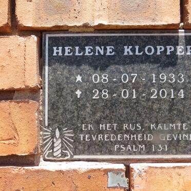 KLOPPERS Helene 1933-2014