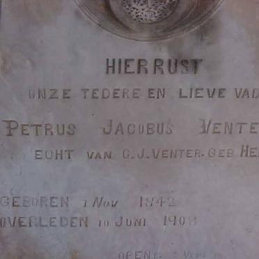 VENTER Petrus Jacobus 1842-1908