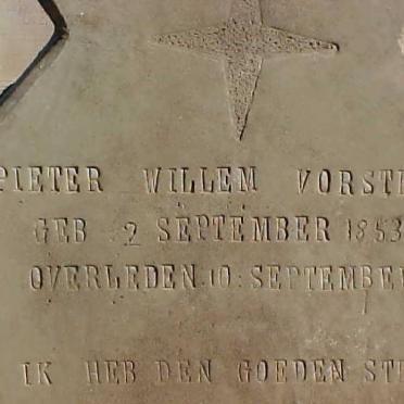 VORSTER Pieter Willem 1853-1925