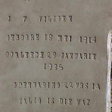 VILJOEN J.V. 1914-1935