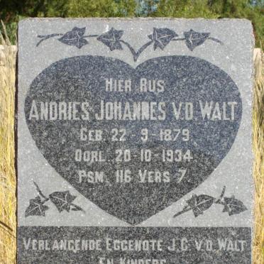 WALT Andries Johannes, van der 1879-1934