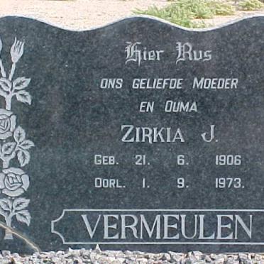 VERMEULEN Zirkia J. 1906-1973