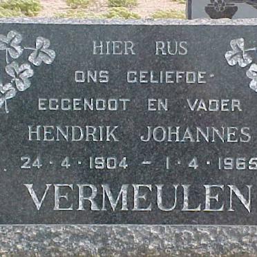 VERMEULEN Hendrik Johannes 1904-1965