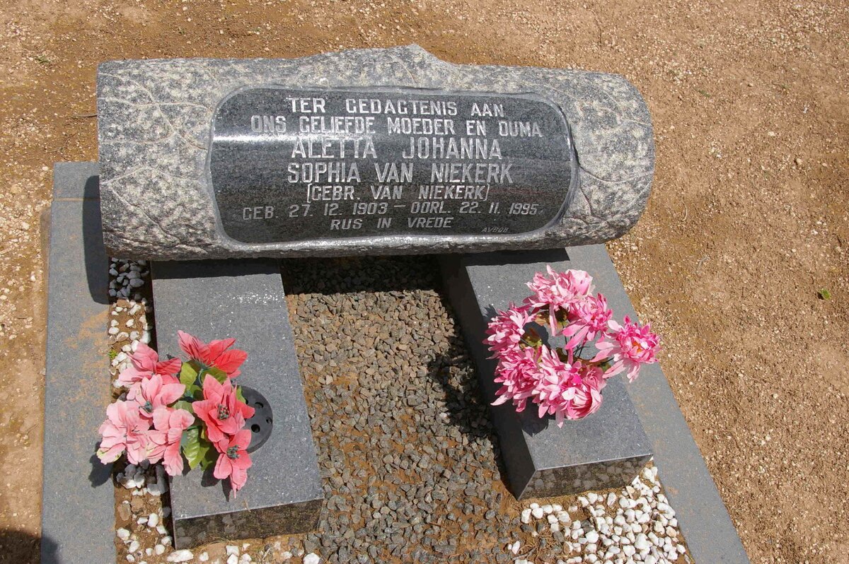 NIEKERK Aletta Johanna Sophia, van nee VAN NIEKERK 1903-1995