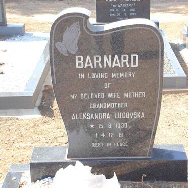 BARNARD Aleksandra Lugovska 1930-1981