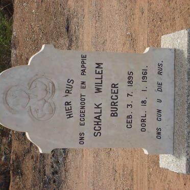 BURGER Schalk Willem 1895-1961