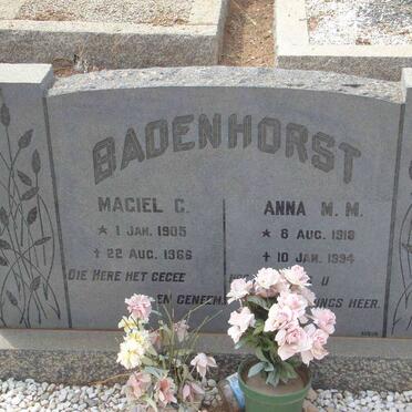 BADENHORST Magiel C. 1905-1966 &amp; Anna M.M. 1918-1994