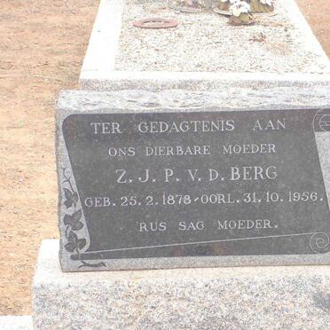 BERG Z.J.P., v.d. 1878-1956