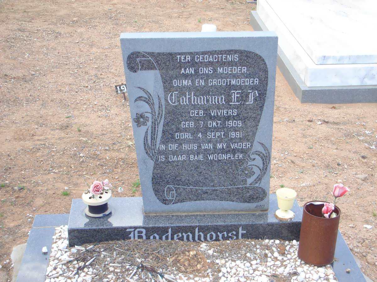 BADENHORST Catharina E.P. nee VIVIERS 1909-1991