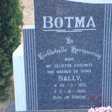 BOTMA Sally 1931-1995