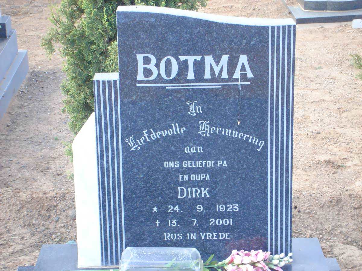 BOTMA Dirk 1923-2001