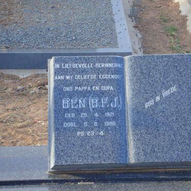 BEUKES B.F.J. 1921-1986 &amp; Martha Jacoba E. VAN WYK 1923-1992