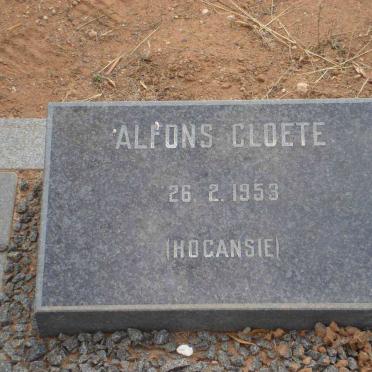 CLOETE Alfons  -1953