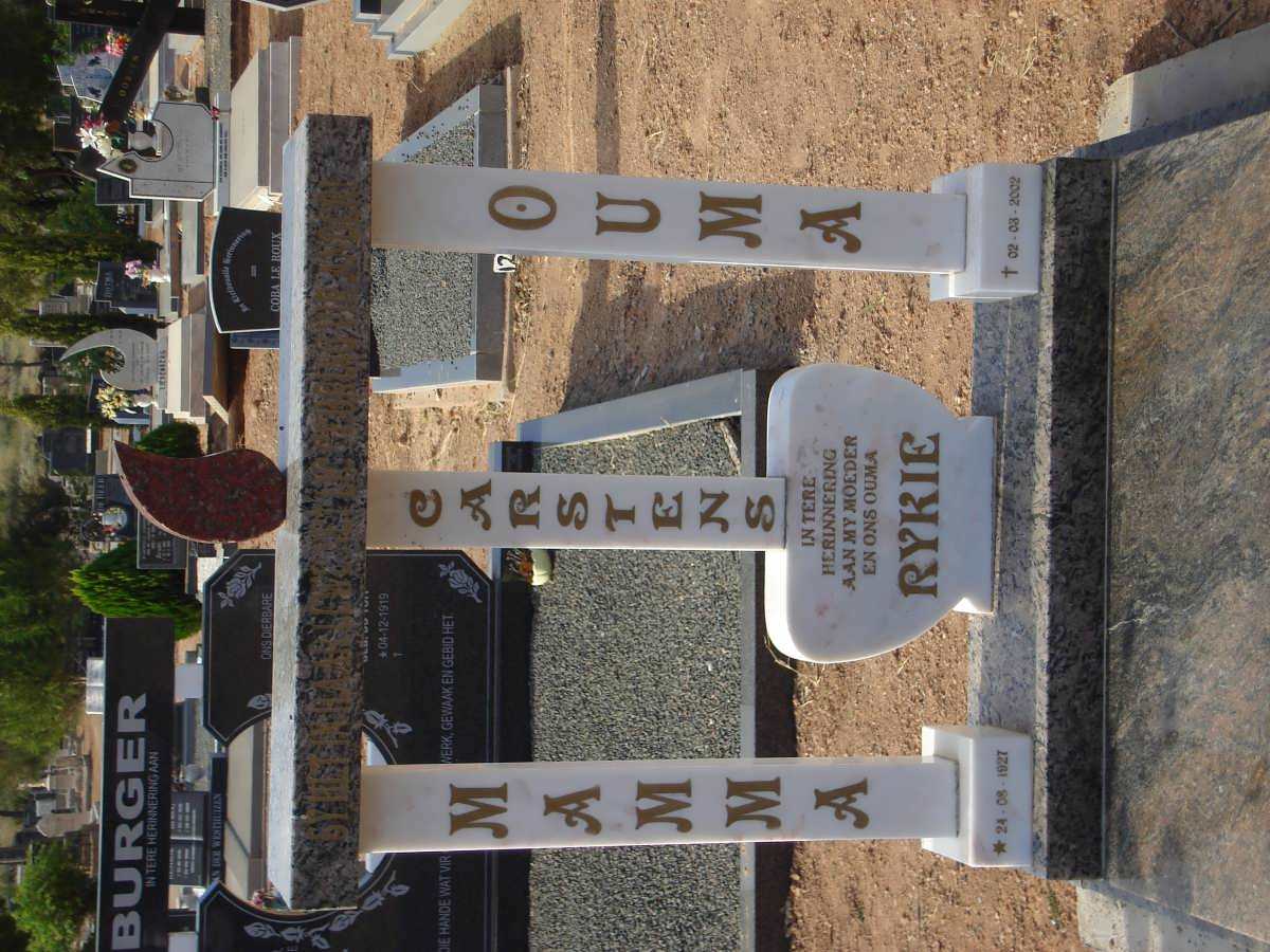 CARSTENS Rykie 1927-2002