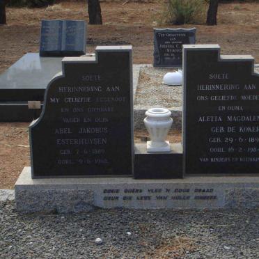 ESTERHUYSEN Abel Jakobus 1889-1962 &amp; Aletta Magdalena DE KOKER 1892-1984