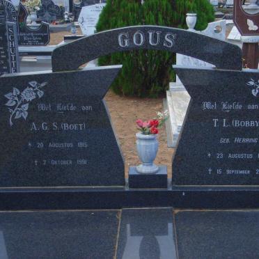 GOUS A.G.S. 1915-1991 &amp; T.L. HERRING 1914-2001