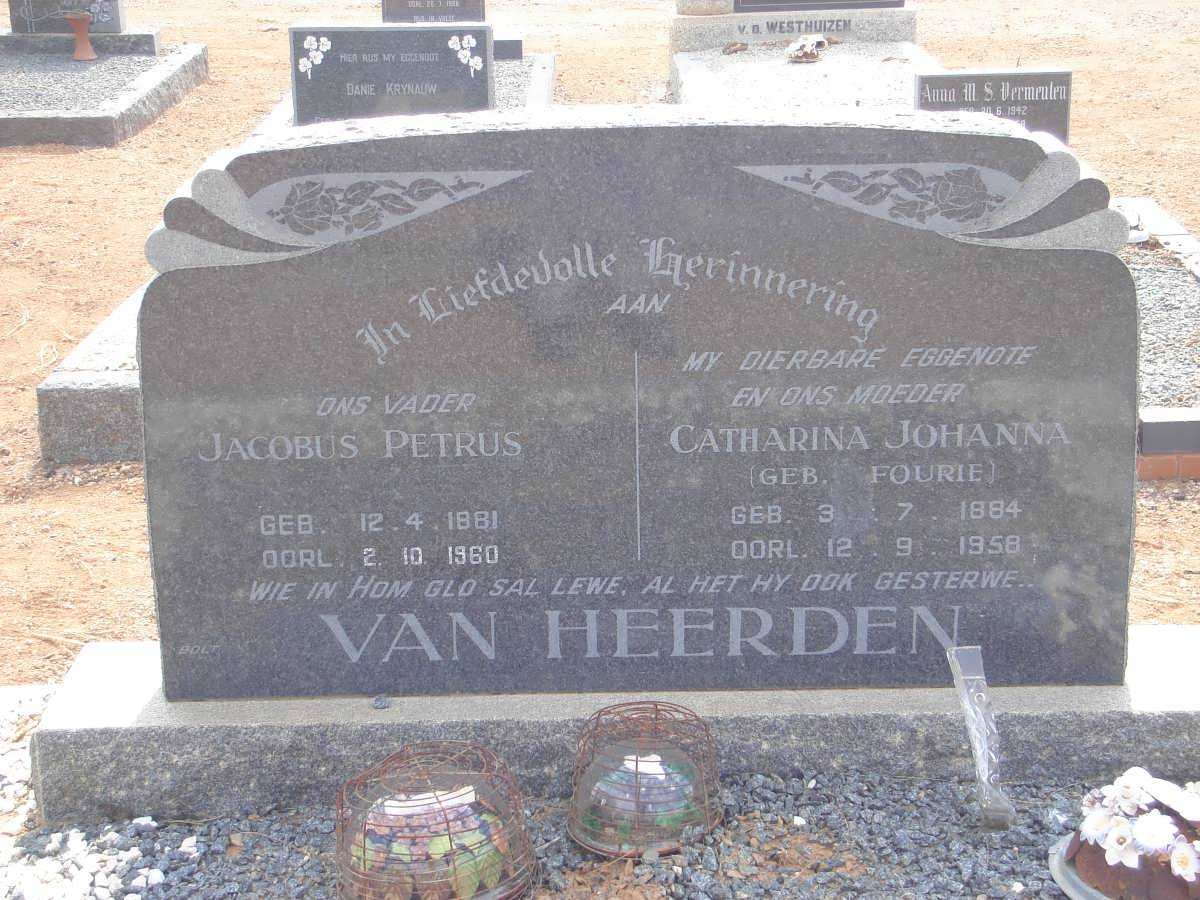 HEERDEN Jacobus Petrus, van 1881-1960 &amp; Catharina Johanna FOURIE 1884-1958