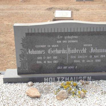 HOLTZHAUSEN Johannes Gerhardus 1910-1967 &amp; Huibrecht Johanna GREEFF 1914-1990