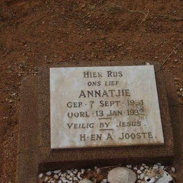 JOOSTE Annatjie 1931-1932