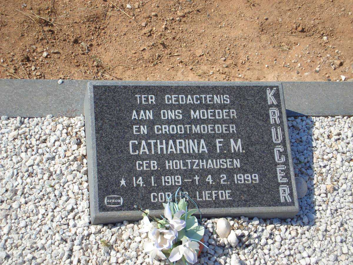 KRUGER Catharina F.M. nee HOLTZHAUSEN 1919-1999