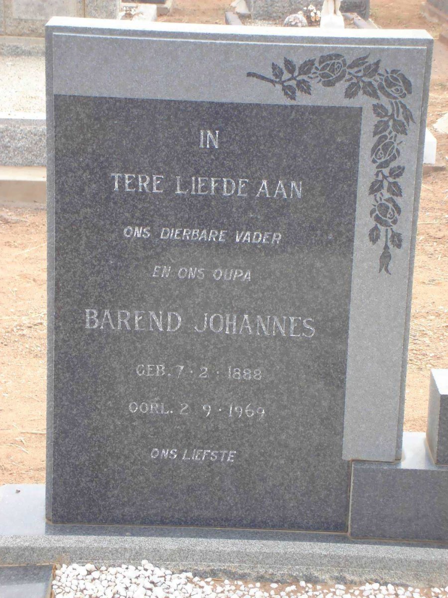 KOORZEN Barend Johannes 1888-1969