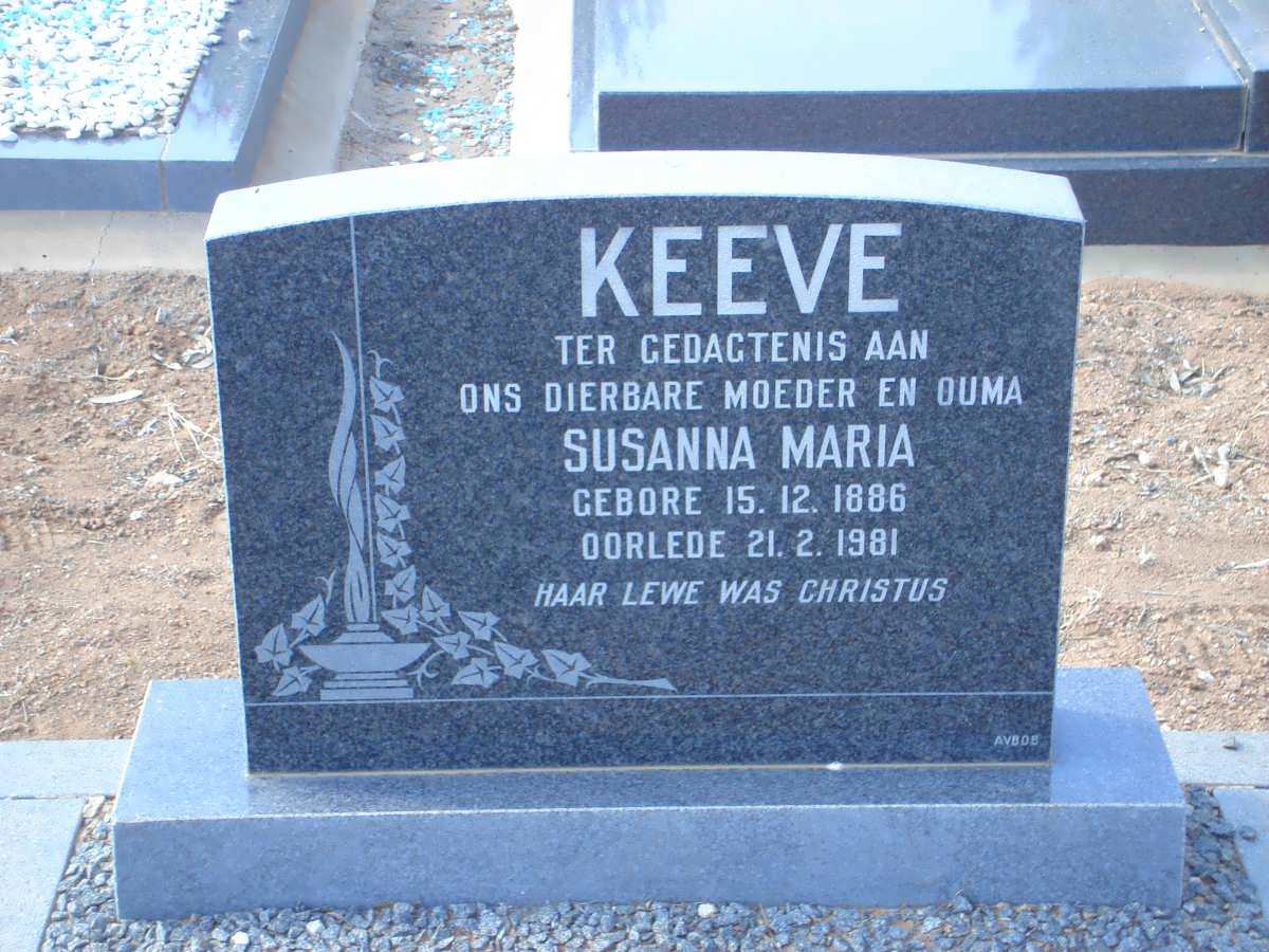 KEEVE Susanna Maria 1886-1981