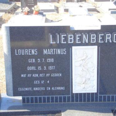 LIEBENBERG Lourens Martinus 1918-1977