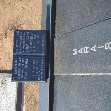 MARAIS Charl Johannes 1903-1994 &amp; Jemima Josina ANDERSON 1904-1981